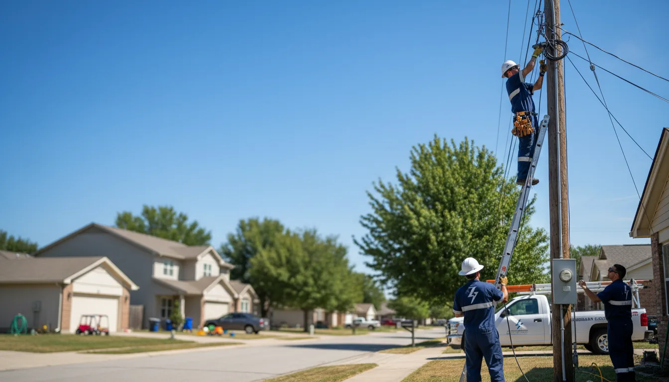 Residential electrician providing installation services in Davisville, MO